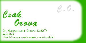 csak orova business card